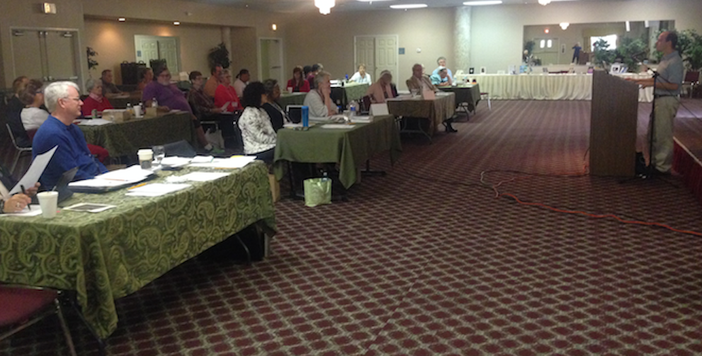 Writer's Workshop-Joe Eckstein at the podium and attendees